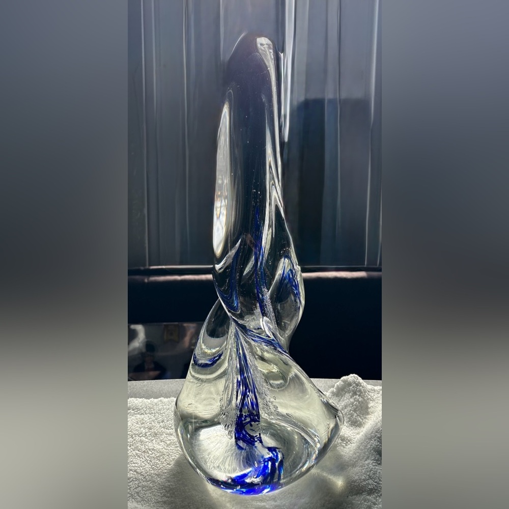 Hand-blown glass sculpture by American artist Rollin Karg 1998. Rare!!!